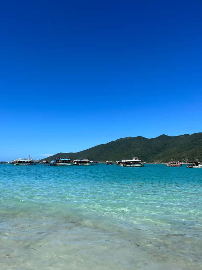 Arraial do Cabo: Boat Trip with Waterslide - Praia do Forno bay: swim-and-snorkel time around the boat