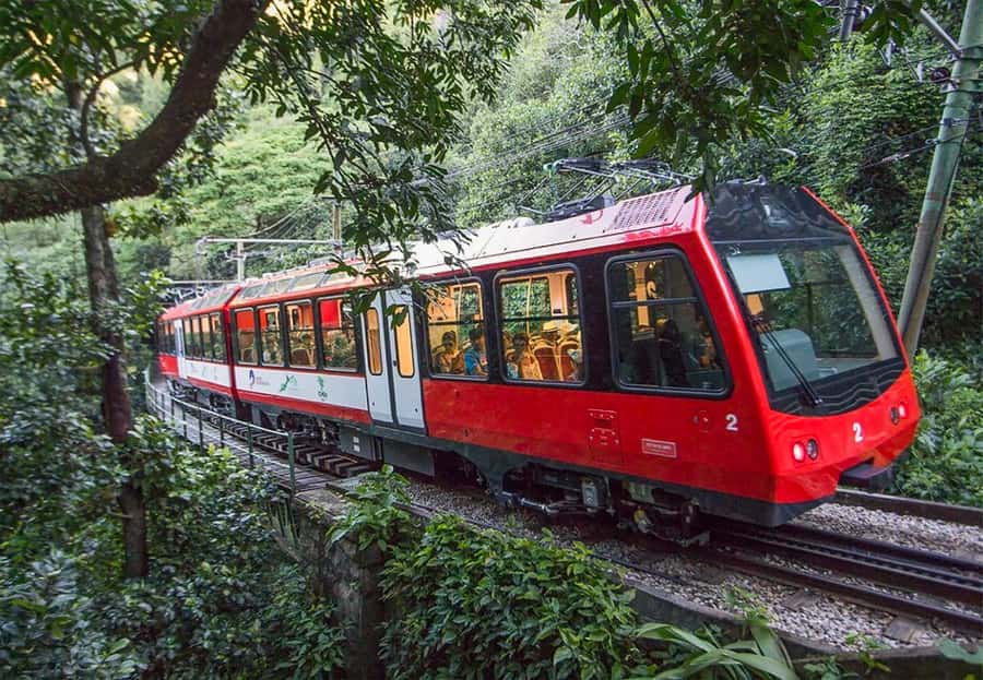 Christ the Redeemer Entry Ticket by Corcovado Train - Arriving at Christ: steps, the lift, and the selfie traffic jam