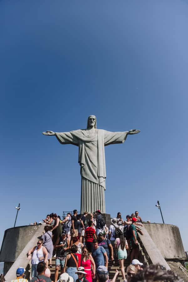 Rio de Janeiro: Christ the Redeemer Ticket - What the top of Corcovado feels like when you arrive