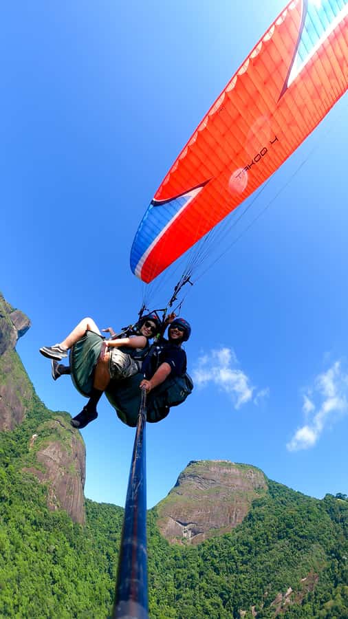 Rio de Janeiro : Paragliding Tandem Flights over Rio - Pedra Bonita ramp at 520 meters: photos, training, and the safety check