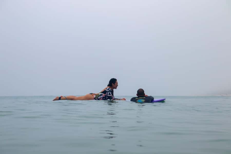 Surf lessons: in Arpoador in Ipanema. - The sand portion: where you learn the moves that matter